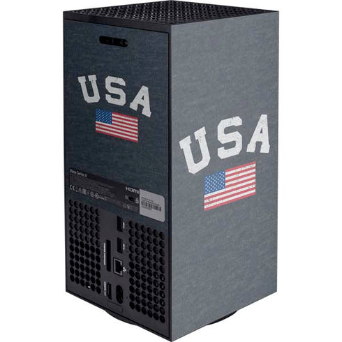 USA with American Flag XBox Series X Digital Edition Console Skin